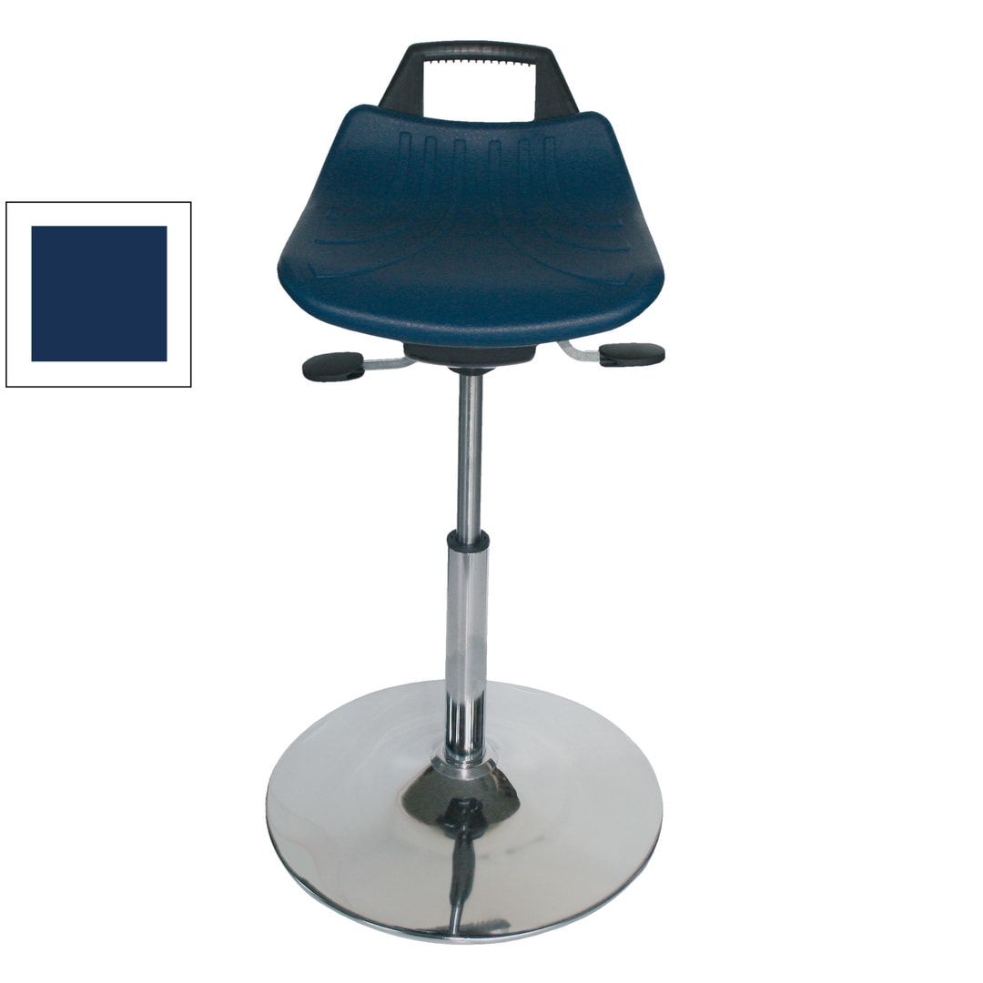 Hocker, Stehhilfe - Sitzhöhe 560-820 mm - Sitz Hartplastik, schwarz