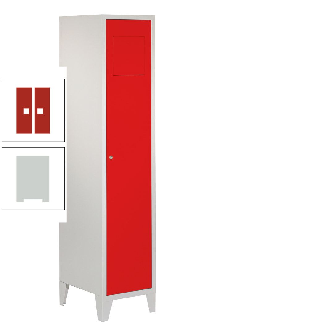 Wäschesammelschrank - 1.850 x 400 x 500 mm (HxBxT) - Füße - Drehriegel - anthrazitgrau