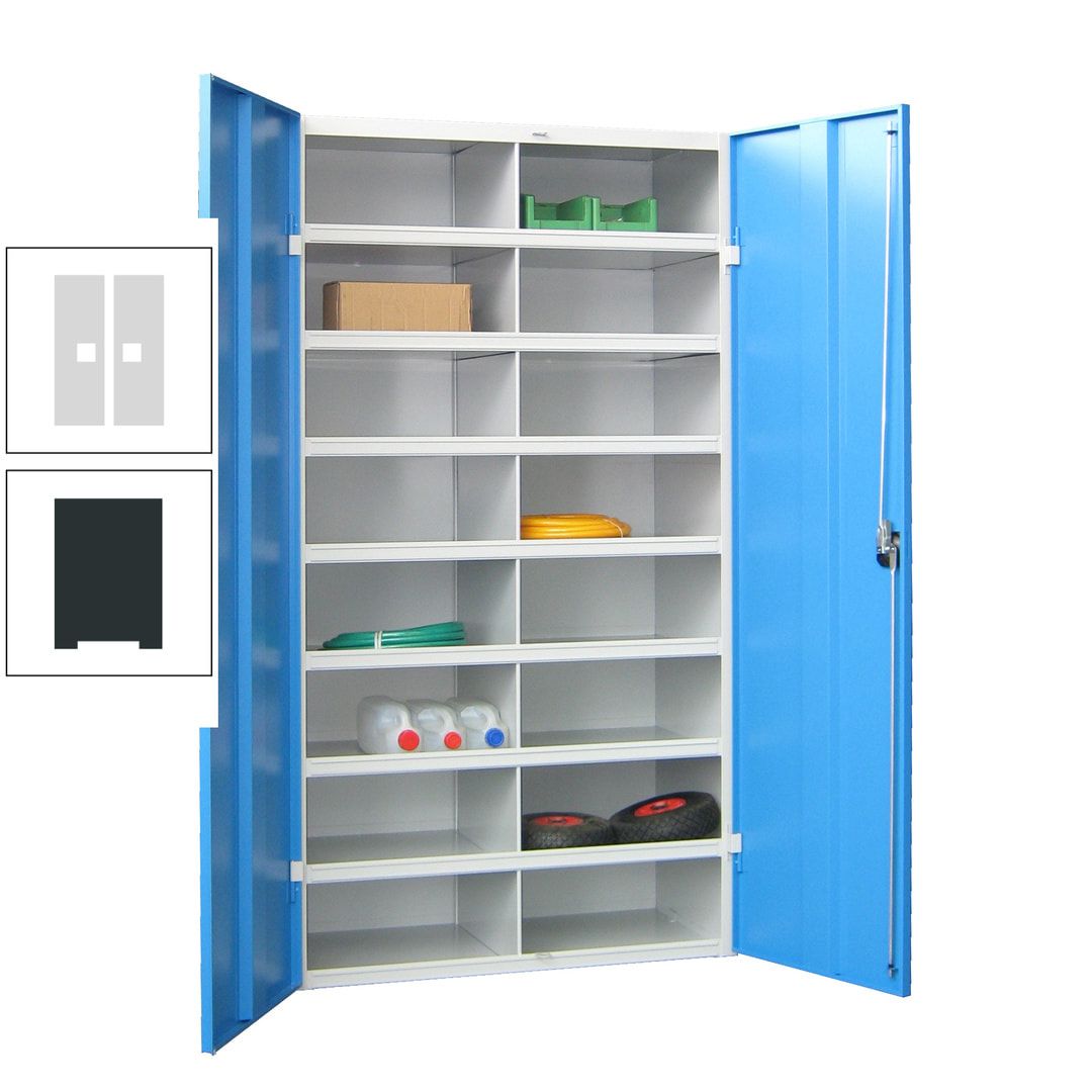 Aktenschrank - Fächerschrank - Sortierstation - 16 Fächer - Büroschrank - Dokumentenablage - 1.800 x 1.000 x 530 mm (HxBxT) - anthrazitgrau