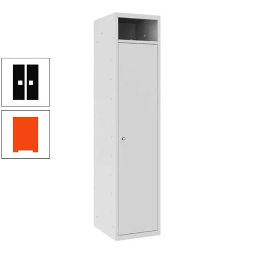 Wäschesammelschrank, Wäscheschrank, Einwurfschlitz, Zylinderschloss, 1.800 x 400 x 500 mm (HxBxT), Korpus anthrazitgrau, Front anthrazitgrau