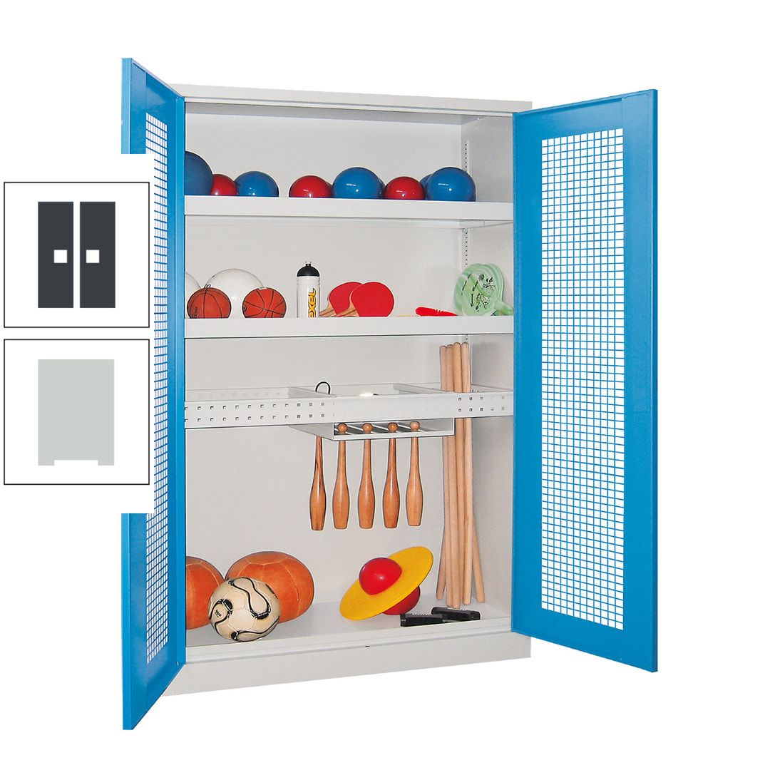 Sportschrank - Vollblechtüren - Variante 2 - 1.950x1.200x500 mm (HxBxT) - anthrazitgrau