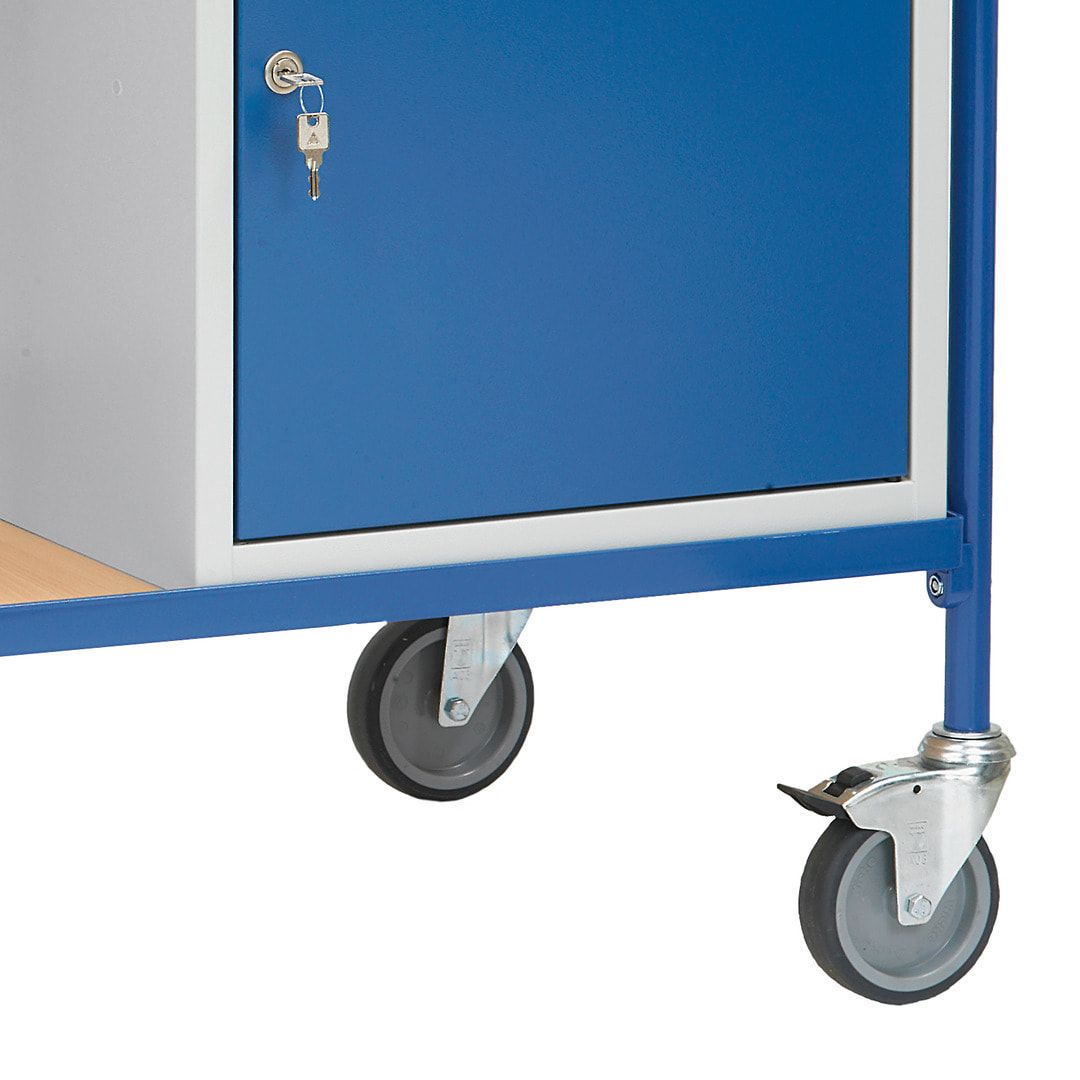 Fetra - Rollpult - Tragkraft 100 kg - (HxBxT) 1.195 x 1.000 x 600 mm - 2 Böden - Schrank