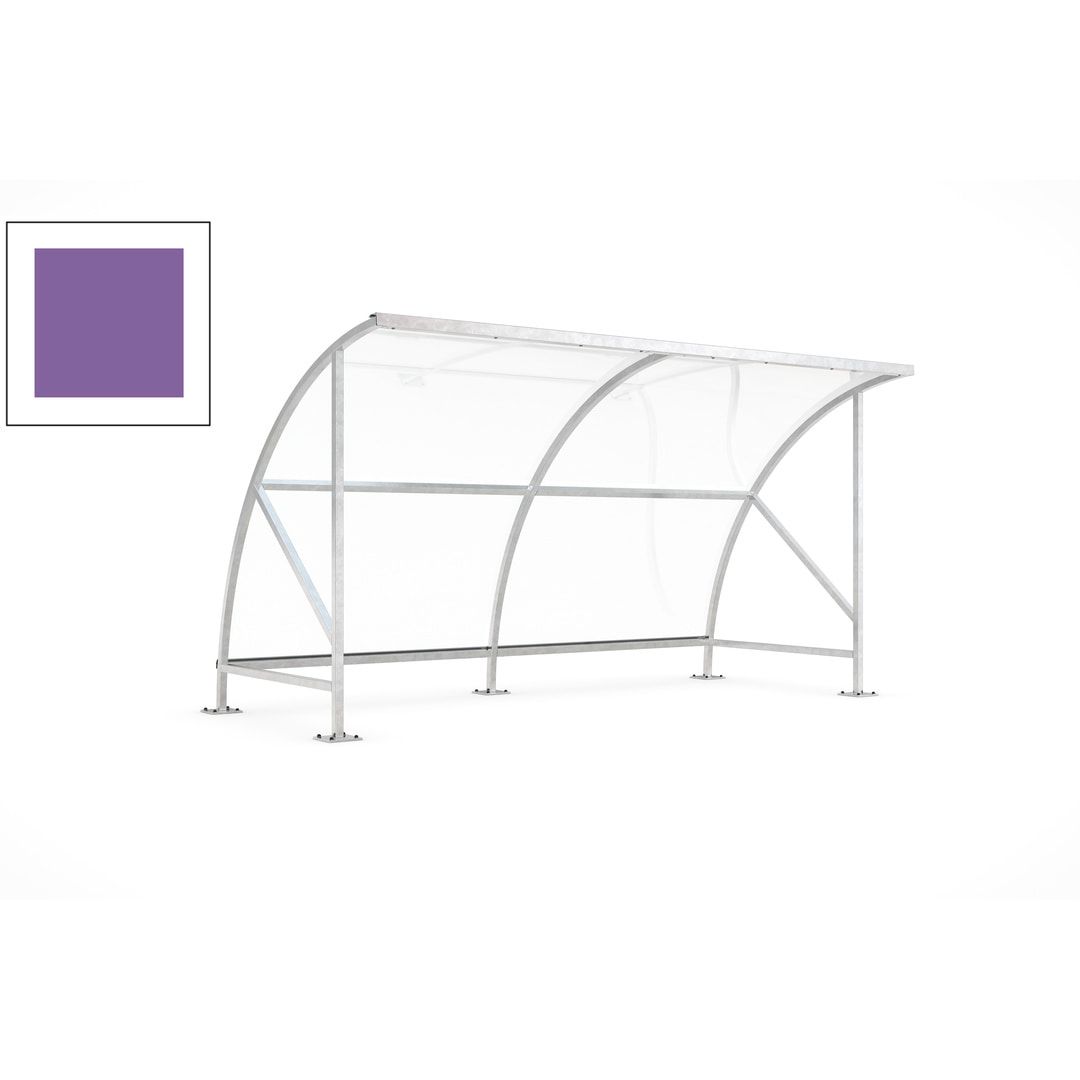 Fahrradunterstand - Fahrradgarage mit Bogendach - Stahl und Kunststoff - 2.290 x 4.130 x 2.100 mm (HxBxT) - Farbe Achatgrau