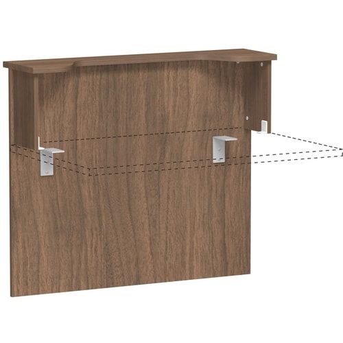 Anbau Thekenelement, Anbaumodul, Monitorausschnitt, 25 mm Dreischicht-Feinspan, 1.025 x 1.200 x 300 mm (HxBxT), Dekor Ahorn
