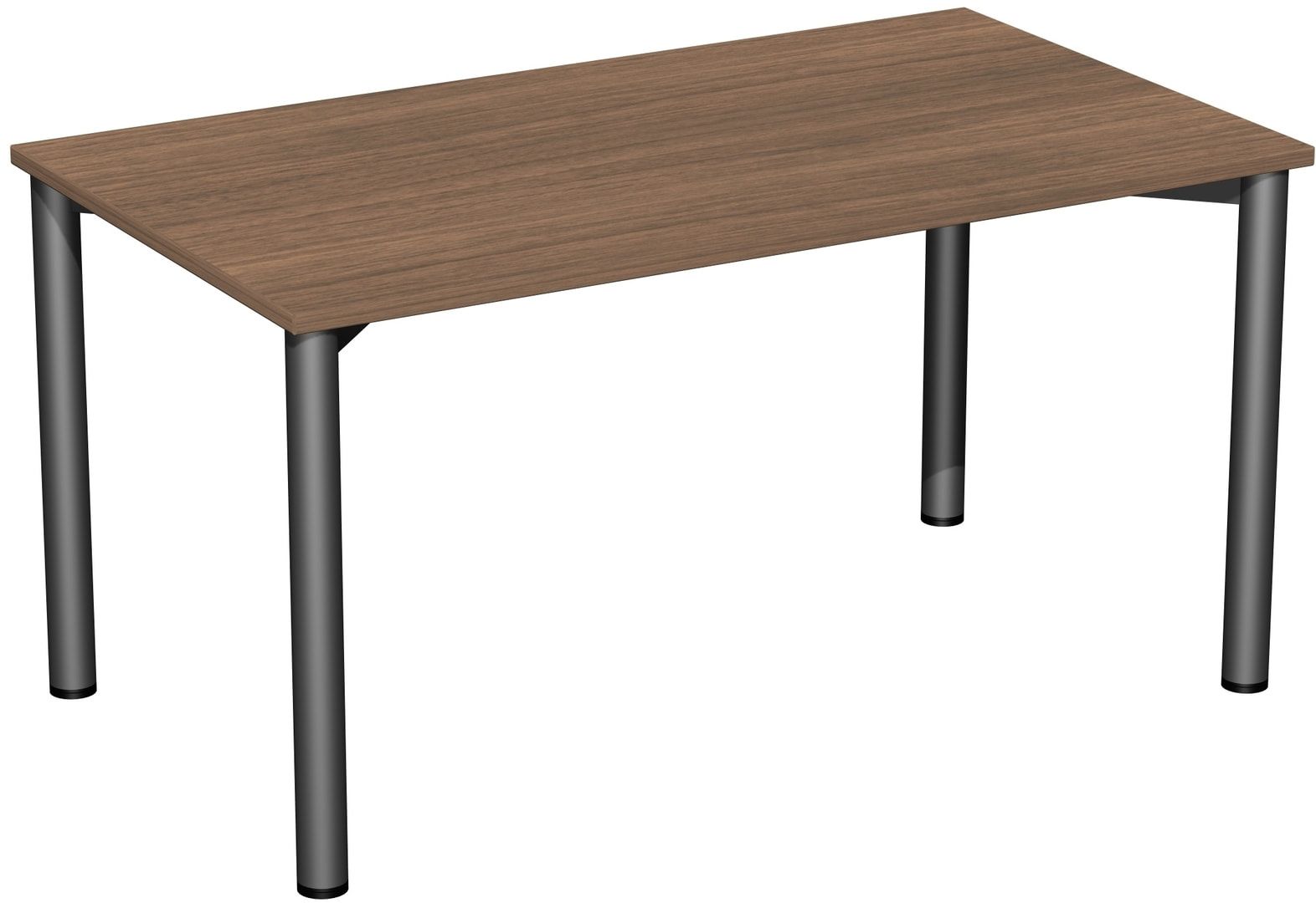 Schreibtisch - 4-Fuß Flex - Bürotisch - 720 x 1.000 x 800 mm (HxBxT) - Gestell anthrazit - Ahorn