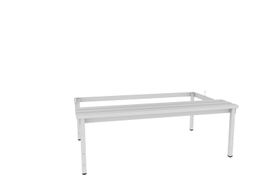 Untergestell für Garderobenschrank, mit Sitzbank, 390 x 1.190 x 745 mm (HxBxT), Gestellfarbe wählbar, Sitzleisten wählbar