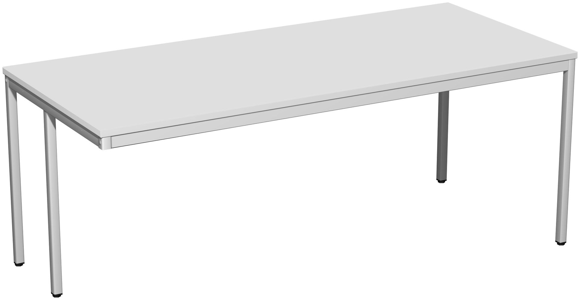 Schreibtisch - 4-Fuß Eco - Bürotisch - 720 x 1.000 x 800 mm (HxBxT) - Gestell lichtgrau - Ahorn