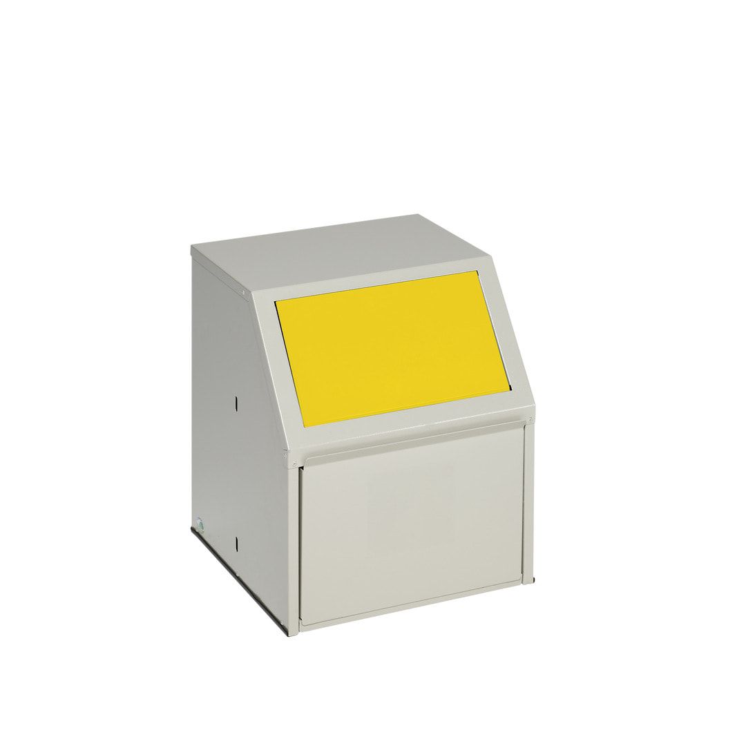 Wertstoffsammelgerät - fahrbar - 39 l - 800 x 400 x 400 mm (H x B x T) - Korpus kieselgrau - Einwurfklappe anthrazit - Abfallbehälter