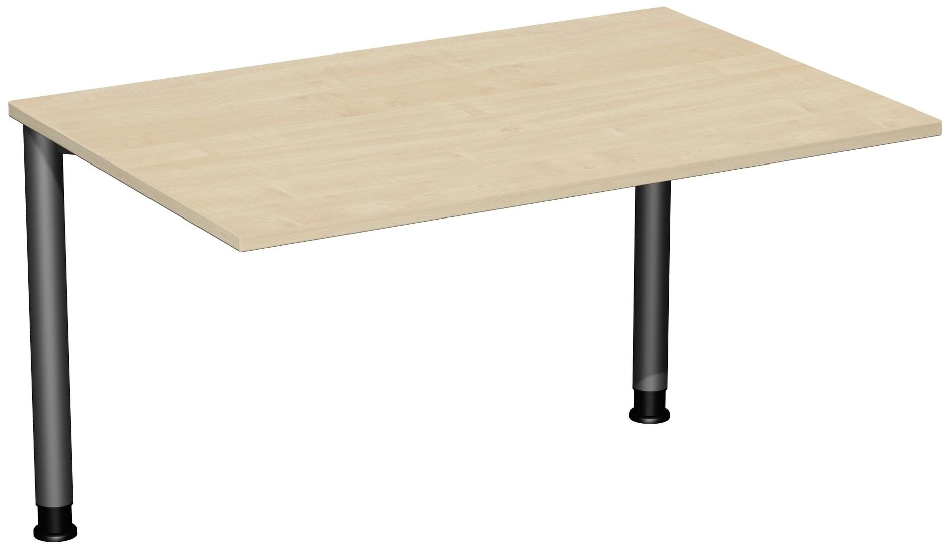 Schreibtisch - 4-Fuß Flex - Bürotisch - Höhe 680-800 mm - 1.200 x 600 mm (BxT) - Gestell anthrazit - Ahorn