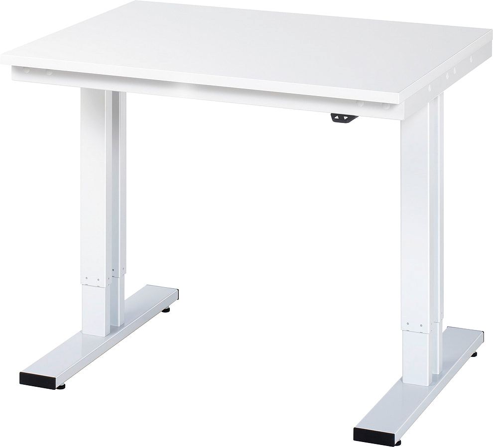 Arbeitstisch - elektrisch höhenverstellbar 720 - 1.120 mm - 1.000 x 1.000 mm (BxT) - Traglast 300 kg - Buche