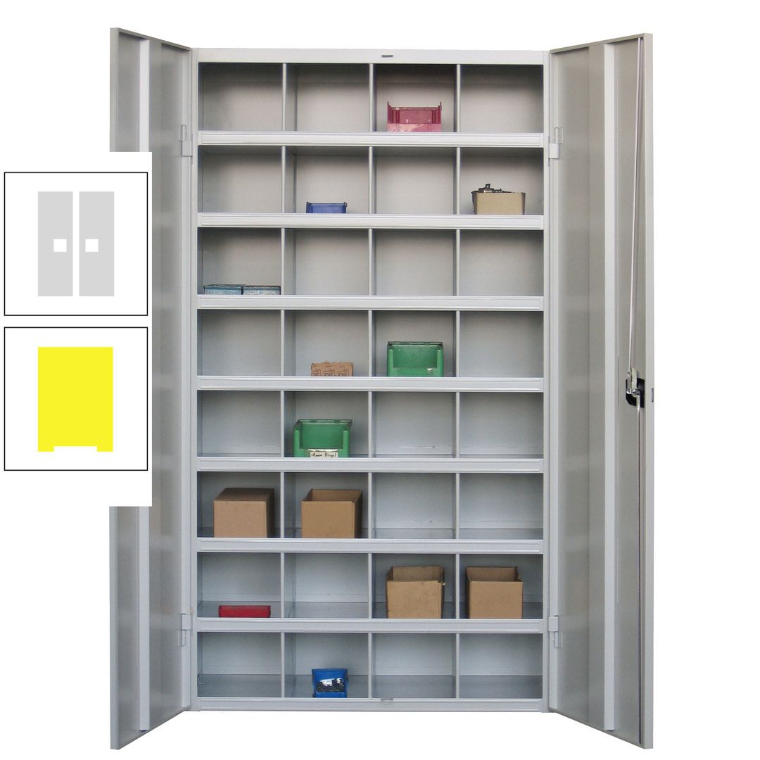 Fächerschrank - Sortierstation - Büroschrank - 32 Fächer - 1.800 x 1.000 x 530 mm (HxBxT) - Materialschrank - anthrazitgrau