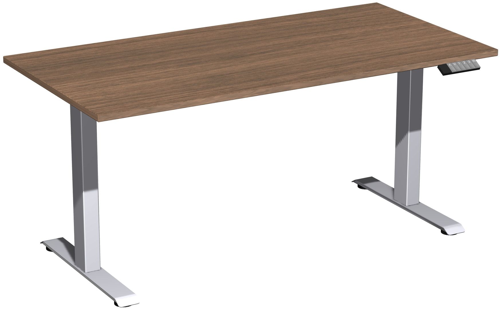 Schreibtisch, Elevate Basic, elektronisch höhenverstellbar, 730 - 1.230 x 1.200 x 800 mm (HxBxT), Gestell anthrazit, Dekor Ahorn