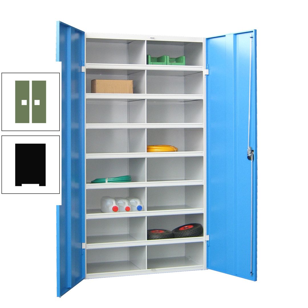 Aktenschrank - Fächerschrank - Sortierstation - 16 Fächer - Büroschrank - Dokumentenablage - 1.800 x 1.000 x 530 mm (HxBxT) - anthrazitgrau