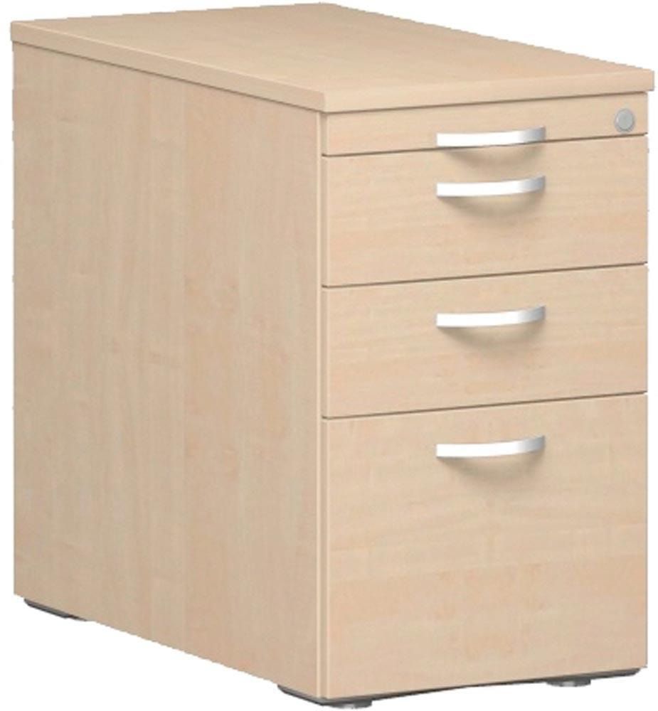 Standcontainer, Hängeregistratur, 2 Schubladen, Ordnungsfach, 720 x 438 x 800 mm (HxBxT), Front Ahorn, Oberboden Ahorn, Korpus Ahorn