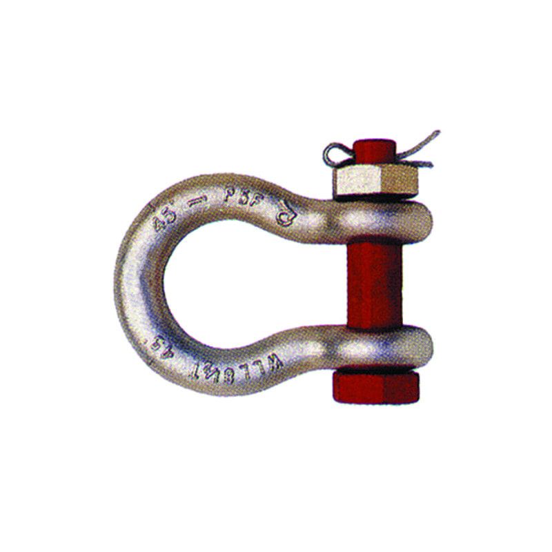Hochfester Schäkel - gerade, Augbolzen - Tragkraft 17.000 kg - Lichte Weite 60,5 mm - Bolzen Durchmesser 41,4 mm - verzinkt