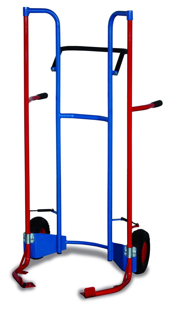Reifenkarre - Traglast 200 kg - 1.150 x 695 x 705 mm (HxBxT) - Luftbereifung - enzianblau