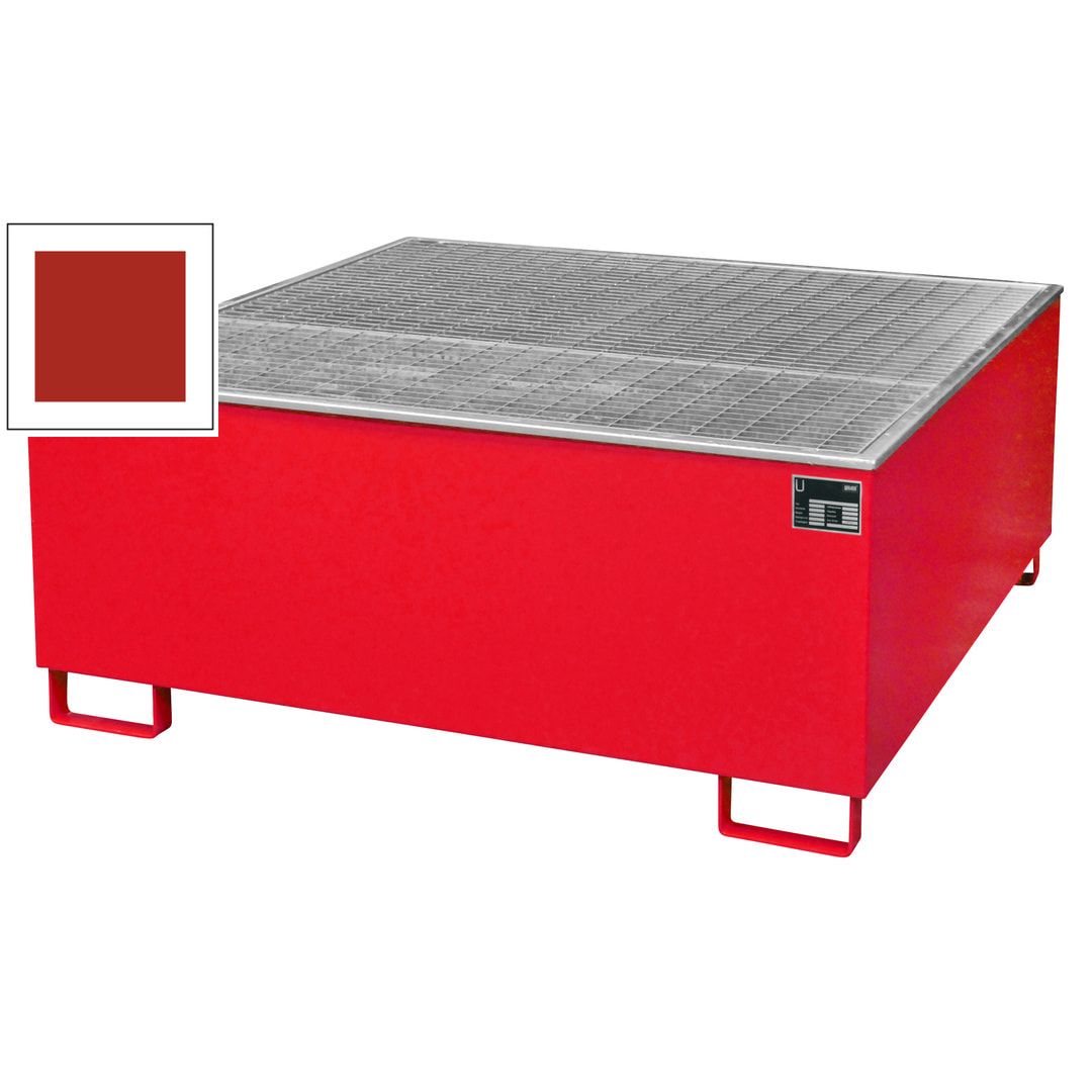 Auffangwanne - PE-Einsatz - 1.000 l - für 1 IBC-Container - feuerrot