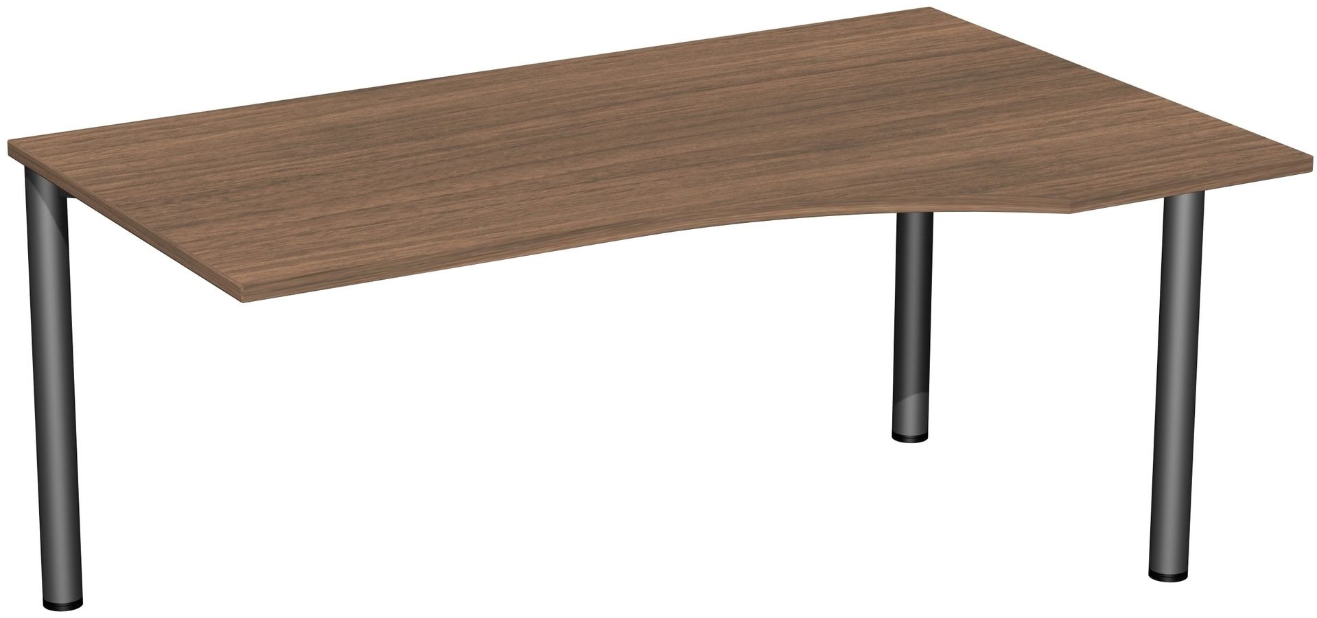 Eckschreibtisch - Ecke rechts - 4-Fuß Flex - 720 x 1.600 x 1.000 mm (HxBxT) - Gestell anthrazit - Ahorn