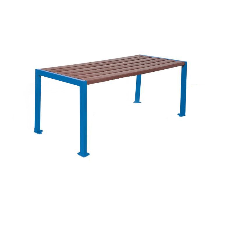 Tisch aus Stahl und Kunststoff - verzinkt und beschichtet - 750 x 1.800 x 798 mm (HxBxT) - Farbe enzianblau