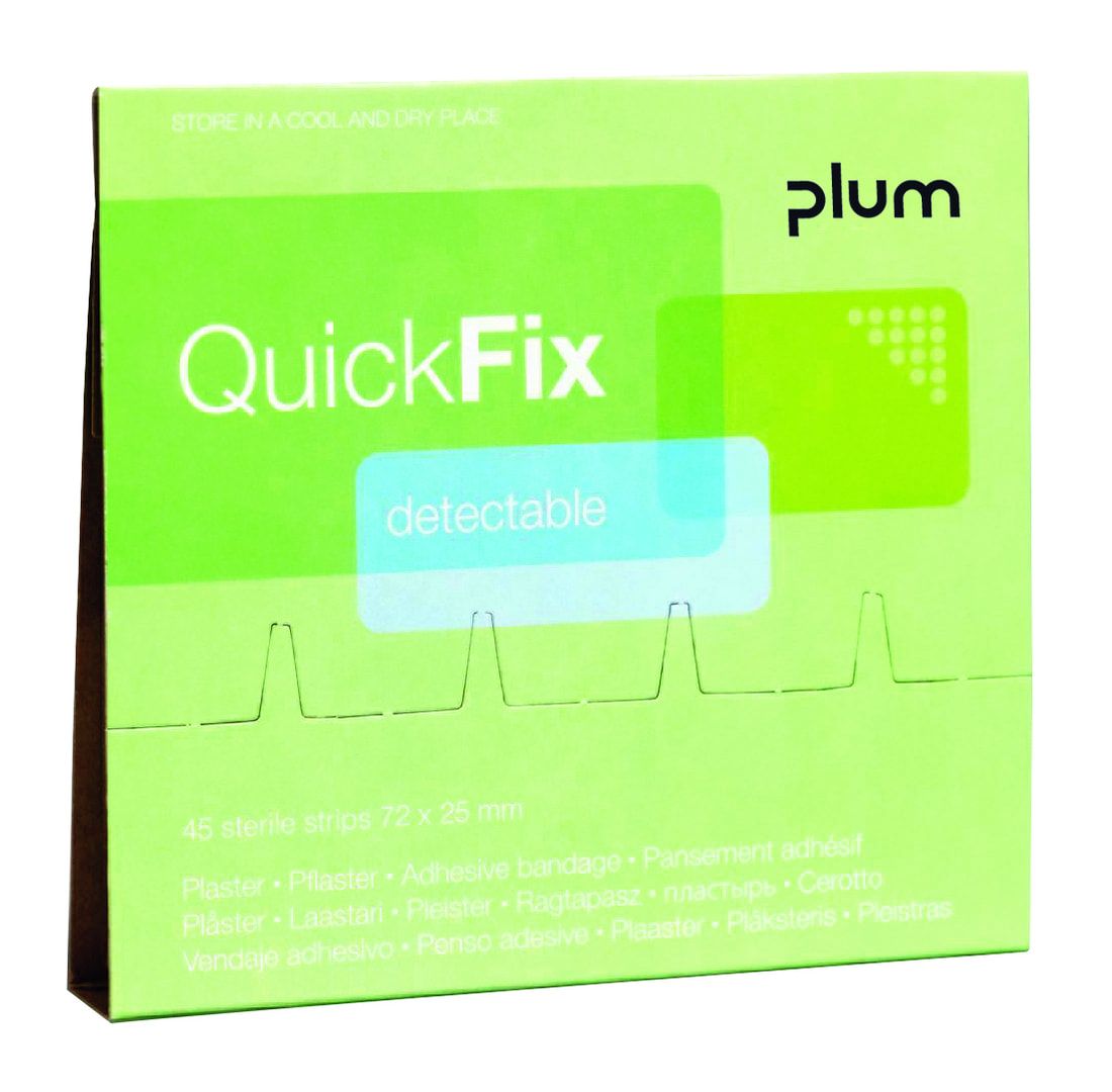45 Pflaster blau detektierbar, Nachfüllset für ultraMEDIC Pflasterspender, Pflastermaß 72 x 25 mm (BxT), einzeln verpackt