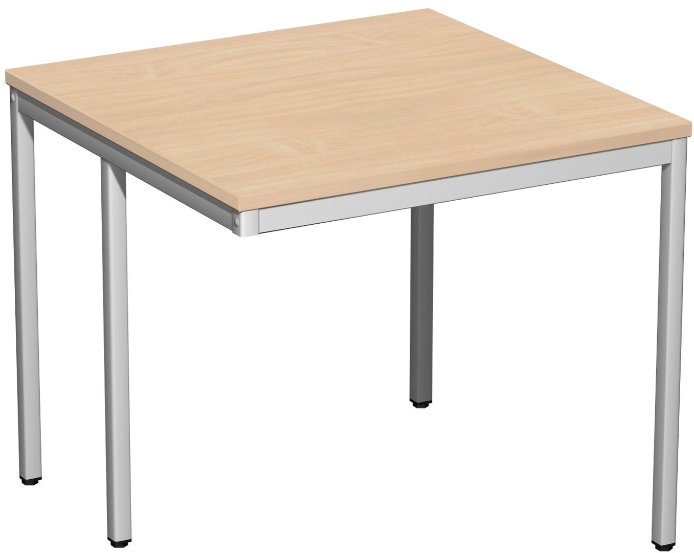 Schreibtisch - 4-Fuß Eco - Bürotisch - 720 x 1.000 x 800 mm (HxBxT) - Gestell lichtgrau - Ahorn