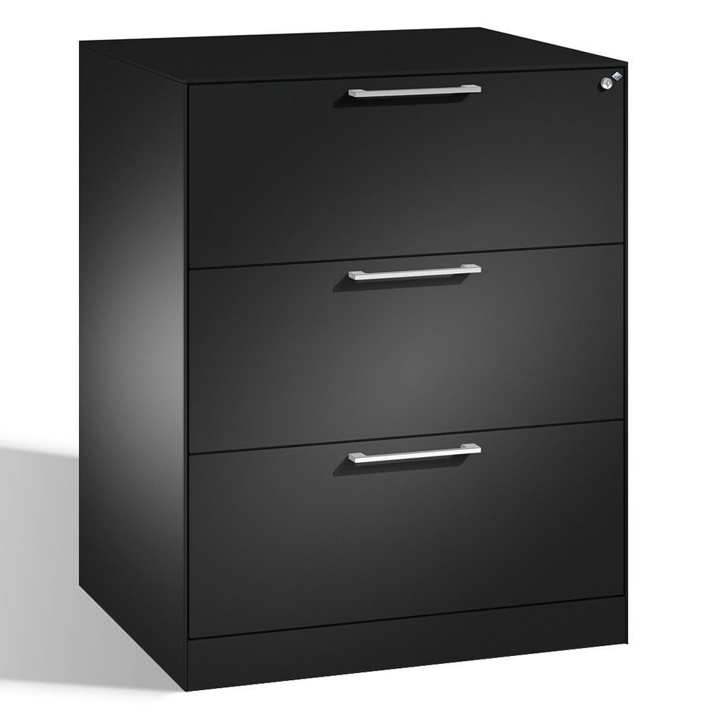 Hängeregistratur, Hängeregisterschrank, Aktenschrank, Büroschrank, DIN A4, 3 Auszüge, 2-bahnig, Farbe wählbar, 998 x 800 x 600 mm (HxBxT)