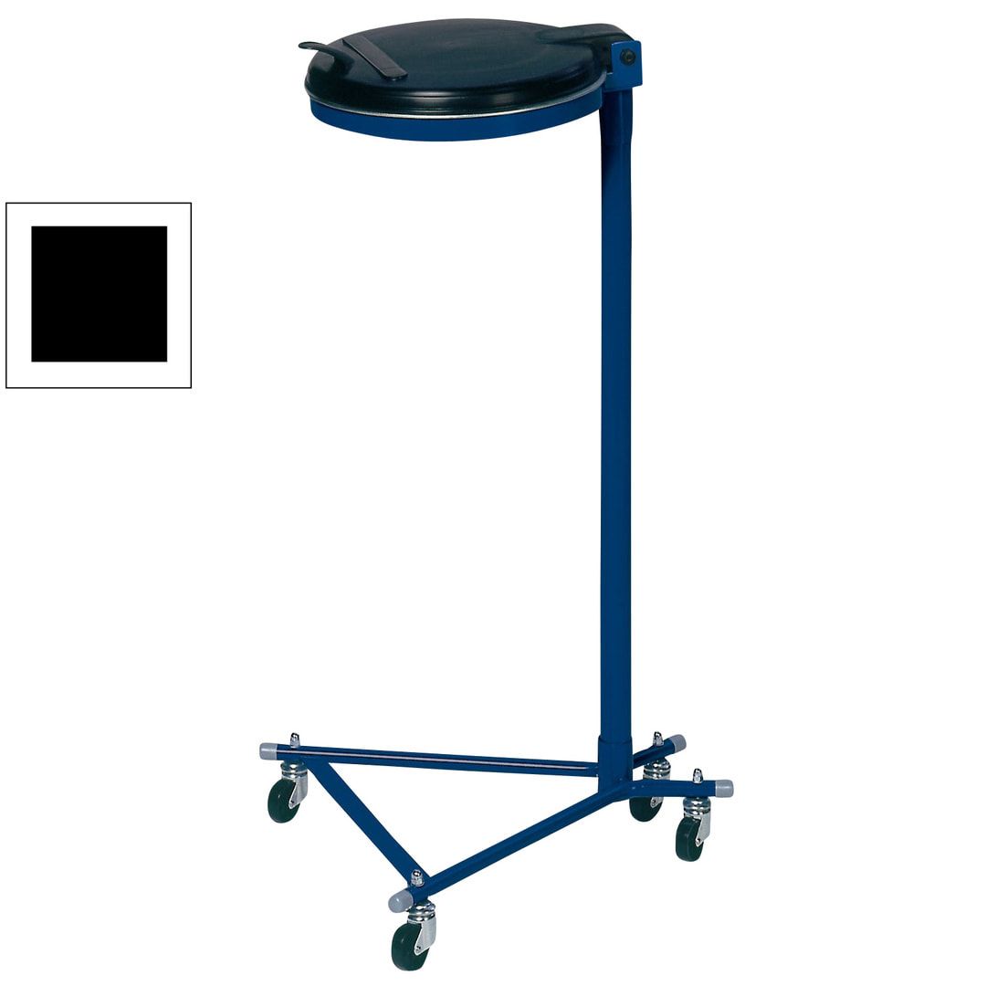 Müllsackhalter zur Wandmontage - für einen 120 l Sack - 400 x 510 mm (BxT) - enzianblau - Deckel Feuerverzinkt