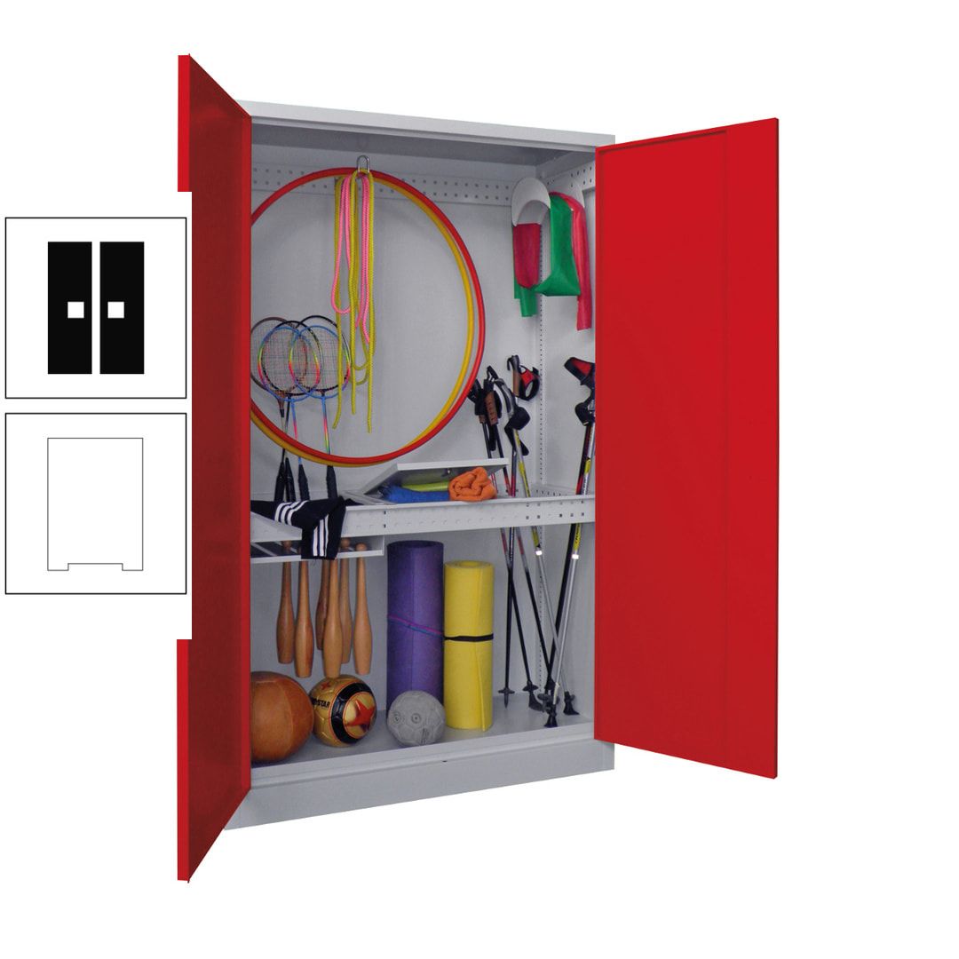 Sportschrank - Vollblechtüren - 1.950x1.200x500 mm (HxBxT) - anthrazitgrau