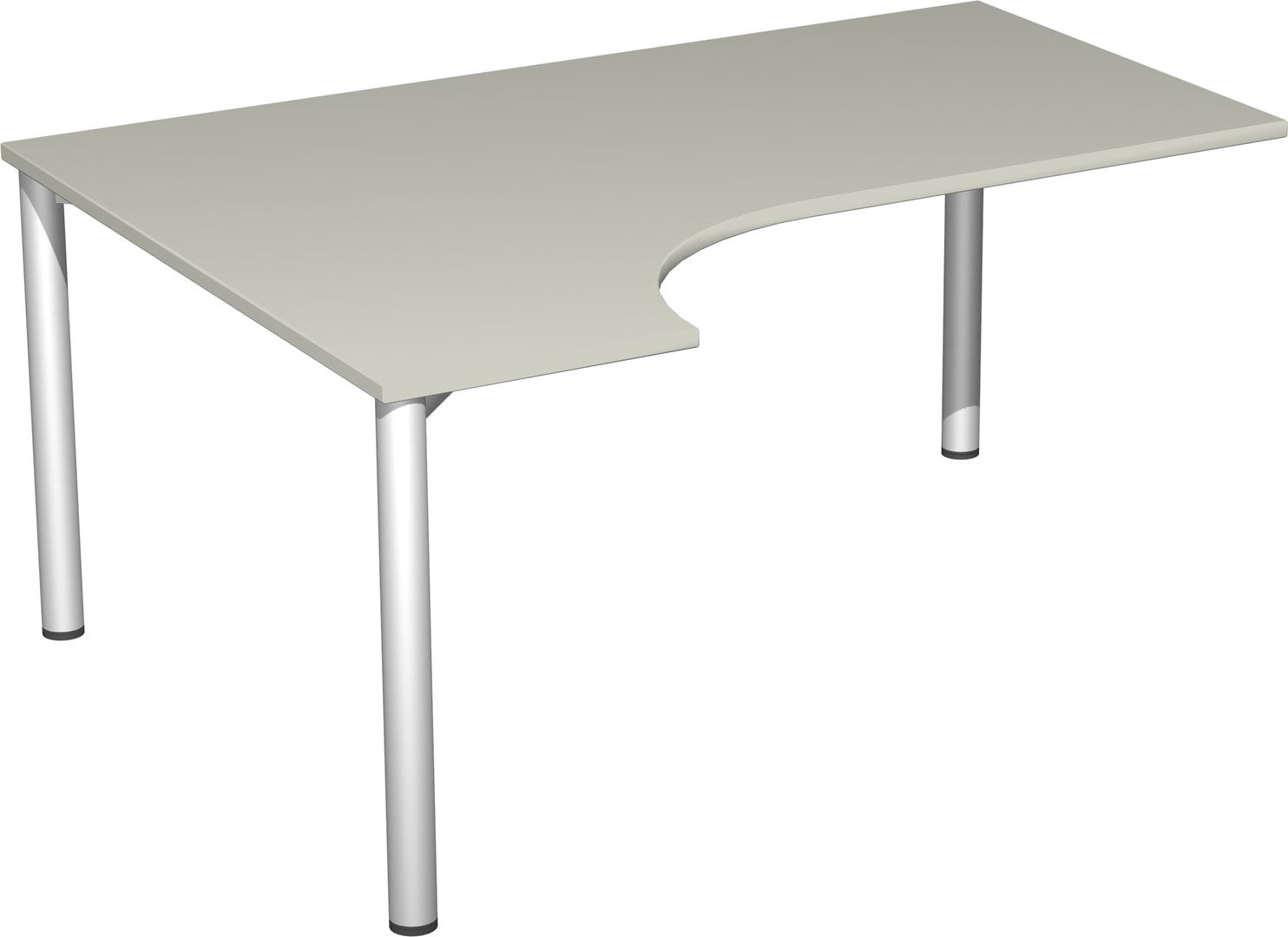Eckschreibtisch - Ecke links - 4-Fuß Flex - 720 x 1.600 x 1.200 mm (HxBxT) - Gestell anthrazit - Ahorn