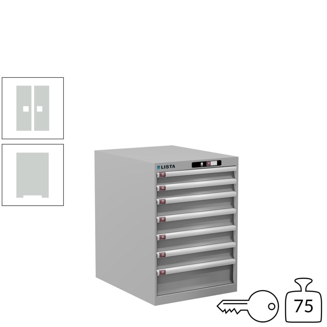 Lista Schubladenschrank - 14.367.010 - 800x564x725 mm (HxBxT) - 7 Schubladen - 75 kg - Key Lock - lichtblau (RAL 5012)
