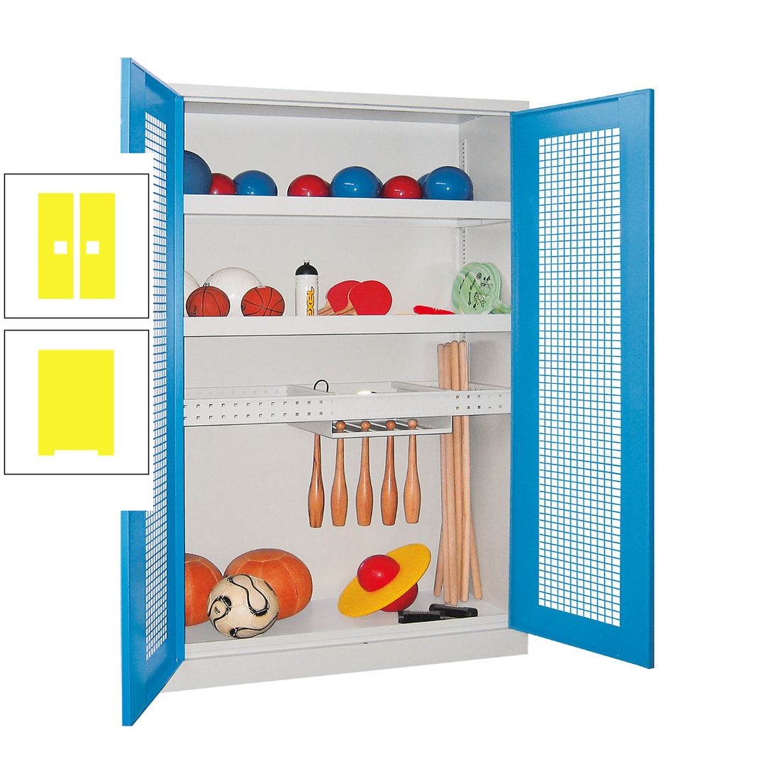 Sportschrank - Vollblechtüren - Variante 2 - 1.950x1.200x500 mm (HxBxT) - anthrazitgrau