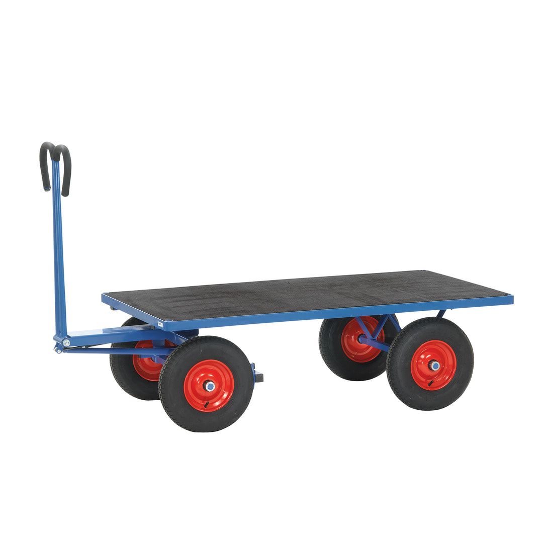Fetra - Handpritschenwagen mit Zugöse - 1.000 kg - (BxT) 800 x 1.200 mm - Luftbereifung