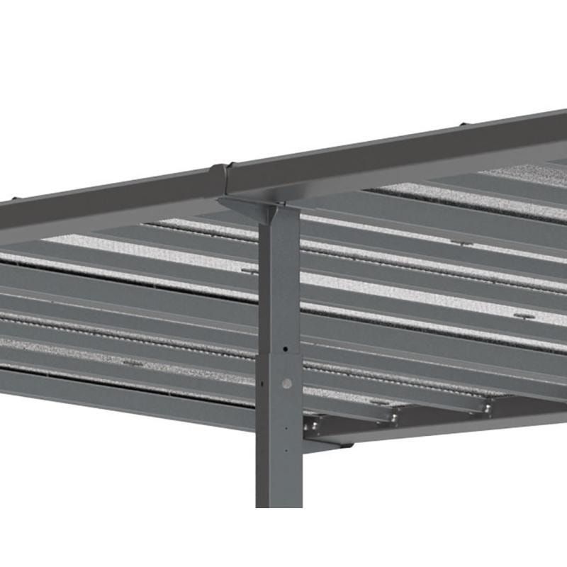 Erweiterung für Fahrradüberdachung, Unterstand, 6 Plätze, feuerverzinkt, 2.880 x 2.500 x 2.434 mm (HxBxT), enzianblau (RAL 5010)