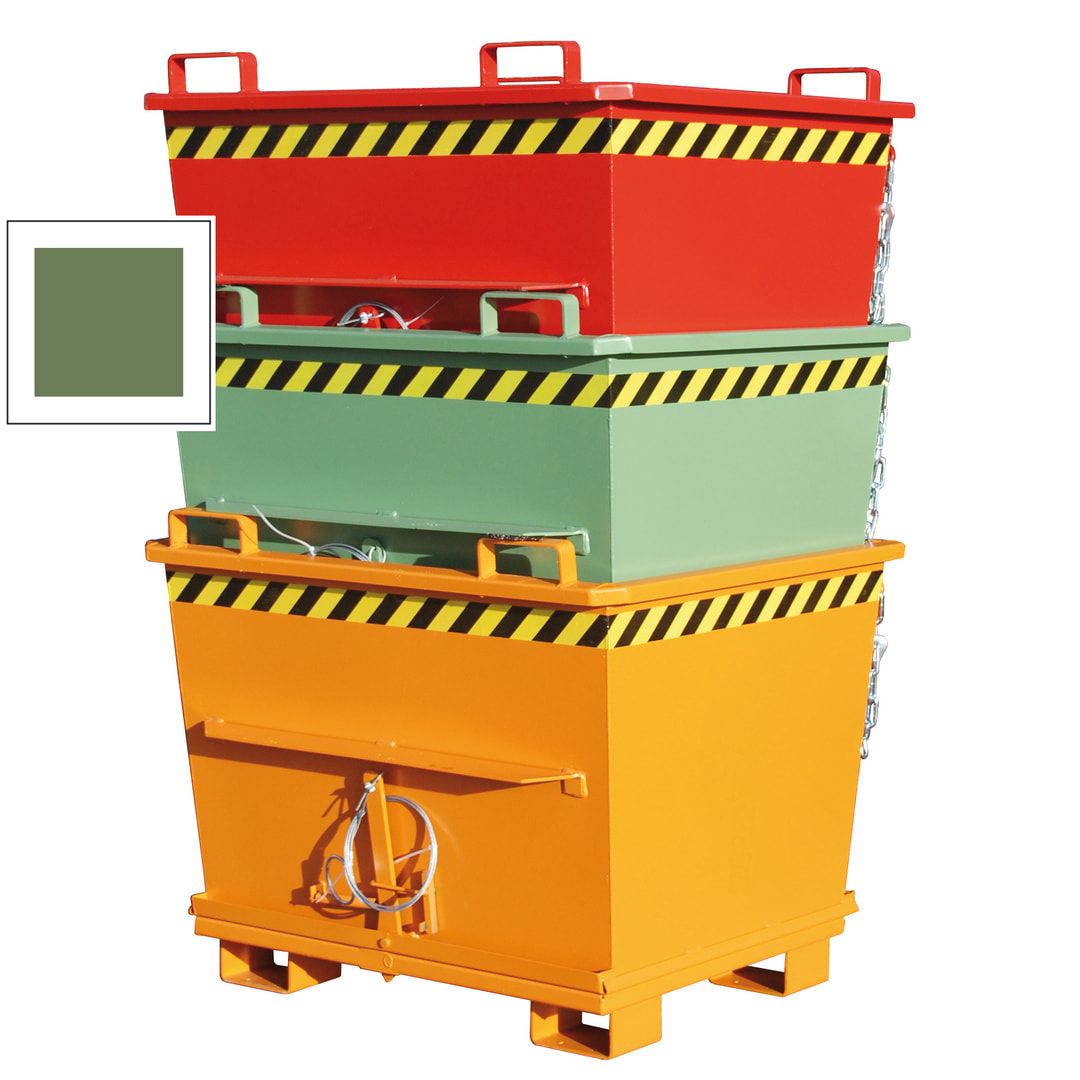 BAUER Klappbodenbehälter - 1.000 l - konisch - 1200x1040x1271 mm - stapelbar - feuerrot