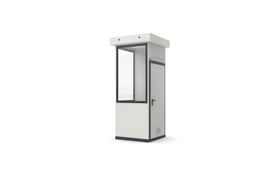 Bürocontainer, Pförtnerhäuschen, Kassenhaus, Anmeldung, mobil, für Außen, 2.800 x 1.045 x 1.045 mm (HxBxT), 1,09 qm, Inklusive Fußboden