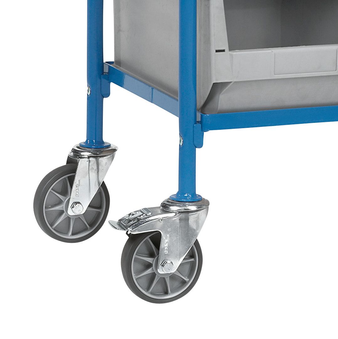Fetra - Etagenwagen für 16 Sichtlagerkästen - 1.130 x 513 x 1.360 mm (HxBxT)