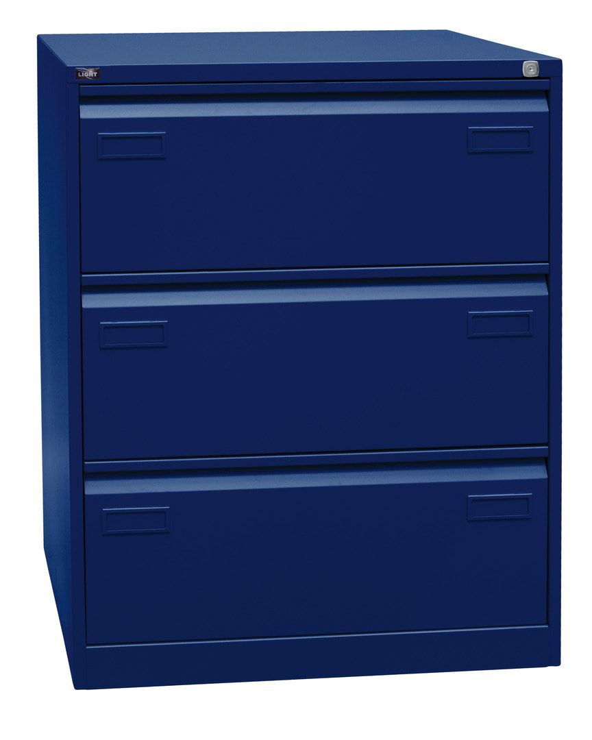 Bisley Light Hängeregistraturschrank - 2 Schubladen - doppelbahnig - Farbe blau