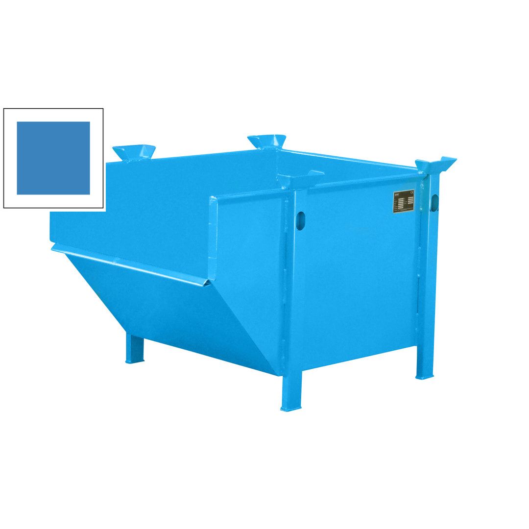 Materialbehälter - 500 l Volumen - Tragkraft 1.000 kg - stapel- und kranbar - feuerrot