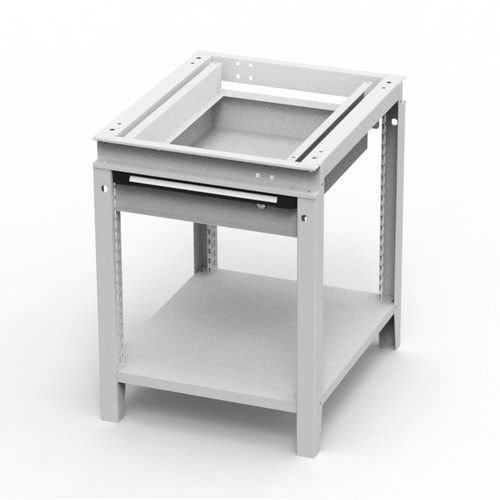 OTTOKIND Werkbank - Arbeitsplatte bündig - 850 x 605 x 750 mm (HxBxT) - Schublade - Ablageboden - lichtgrau
