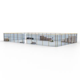 Maschinen Schutzgitter - Hallentrennwand - Sicherheitszaun - Tür - 51 m - 2.200 x 16.900 x 9.400 mm (HxBxT) - Farben wählbar