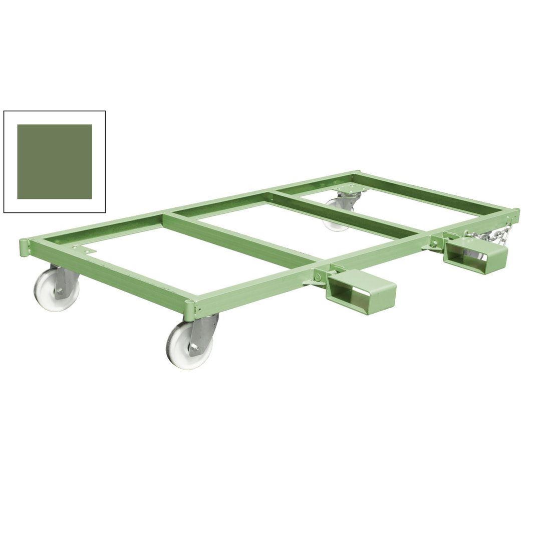 Langgutseitenwagen - Traglast 1.350 kg - Einfahrtaschen klappbar - 730 x 1.300 x 2.070 mm (HxBxT) - feuerrot