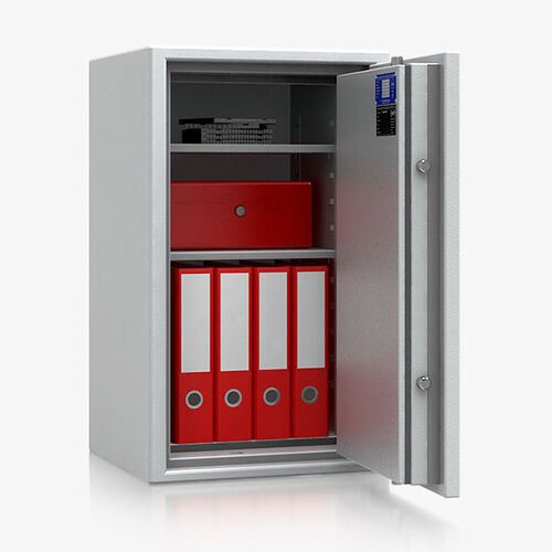 Dokumentensafe, Aktentresor, Geldschrank, Möbeltresor, VdS B S2, 60 Min feuerfest, Tür 1-flügelig, 380 x 463 x 427 mm (HxBxT), Farbe lichtgrau