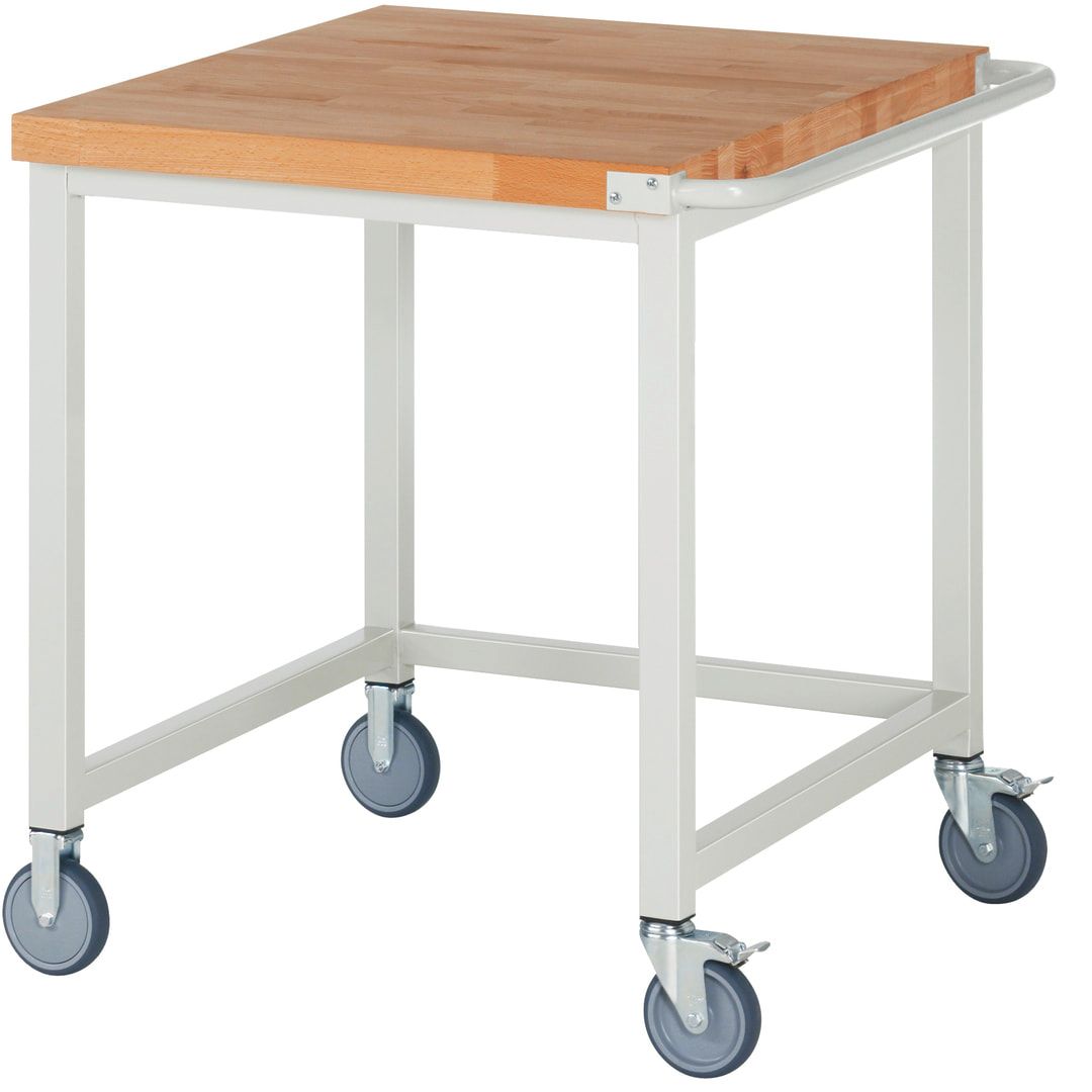 Mobile Werkbank - 880 x 750 x 900 mm (HxBxT) - Traglast 450 kg - Buche - Anthrazitgrau