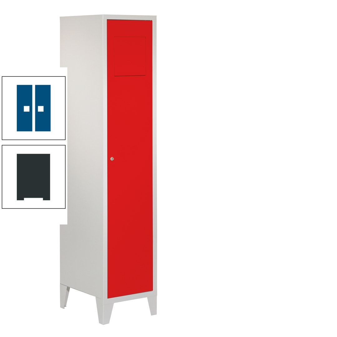 Wäschesammelschrank - 1.850 x 400 x 500 mm (HxBxT) - Füße - Drehriegel - anthrazitgrau