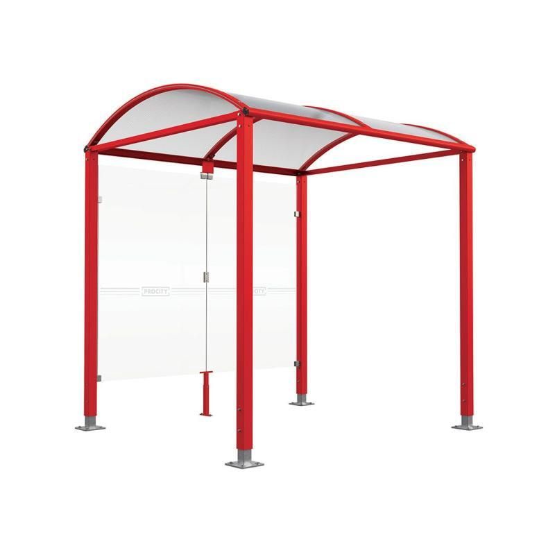Fahrradunterstand, Fahrradüberdachung, Erweiterung, ESG, 2.635 x 2.500 x 2.090 mm (HxBxT), Bodenplatten, höhenverstellbar, Farbe enzianblau