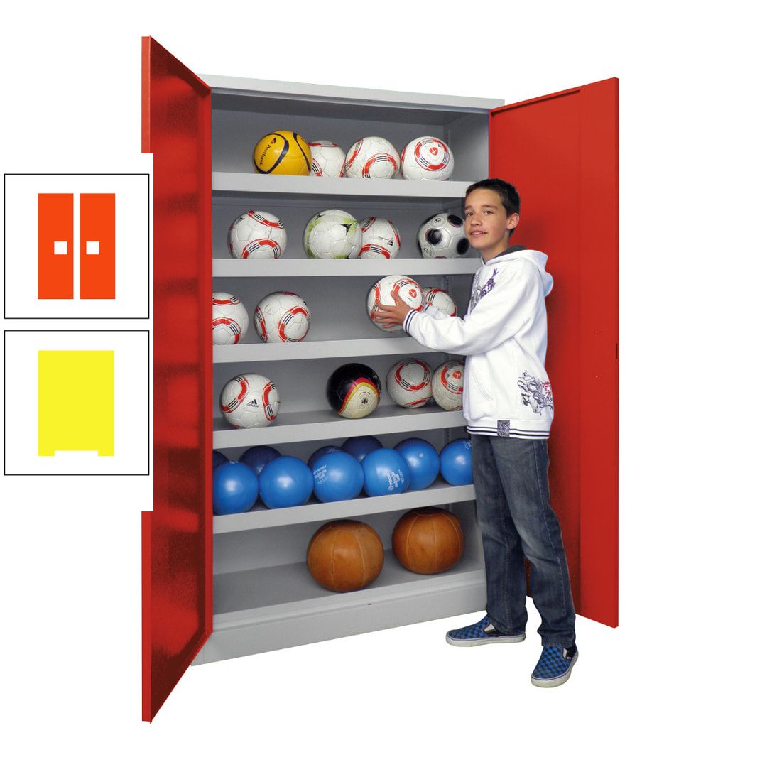 Ballschrank - Vollblechtüren - 5 Böden - 1.950x1.500x500 mm (HxBxT) - anthrazitgrau