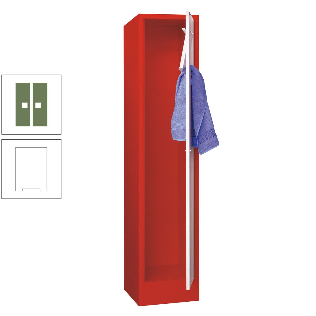 Wäschesammelschrank - 1.850 x 400 x 500 mm (HxBxT) - Sockel - Zylinderschloss - anthrazitgrau
