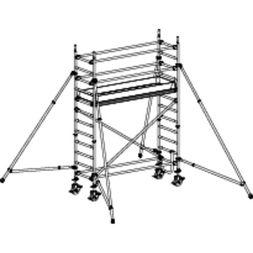 Fahrgerüst mit Auslegern - fahrbar - 2.640 x 2.450 x 800 mm (HxBxT) - Hymer
