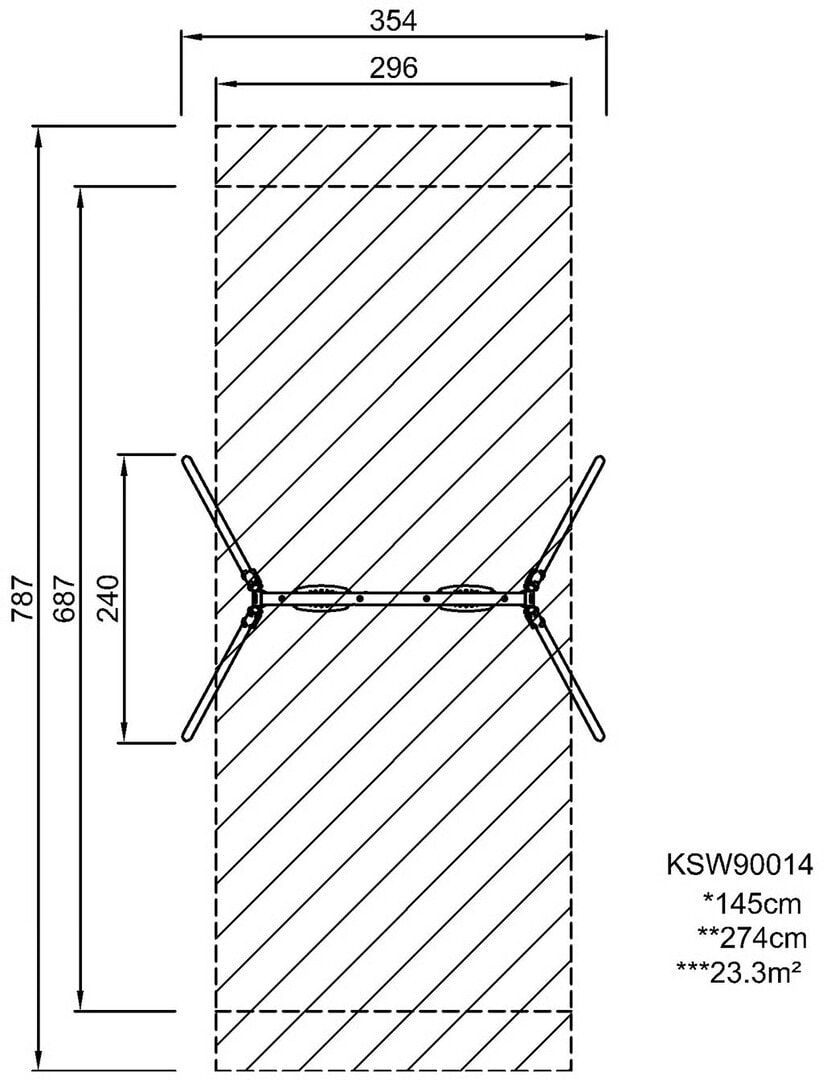 Doppelschaukel, A-Rahmen, 2 Standardsitze, ab ca.2 Jahre, 2 Nutzer, fvz, höhenverstellbare Ketten, Antiüberschlag, 2.740 x 3.540 x 2.400 mm (HxBxT)