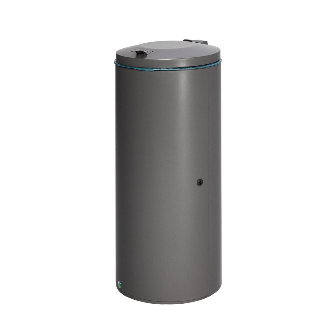 Abfalleimer - Volumen 120 l - Tür mit Schloss - 980 x 440 x 500 mm (HxBxT) - deep-brown